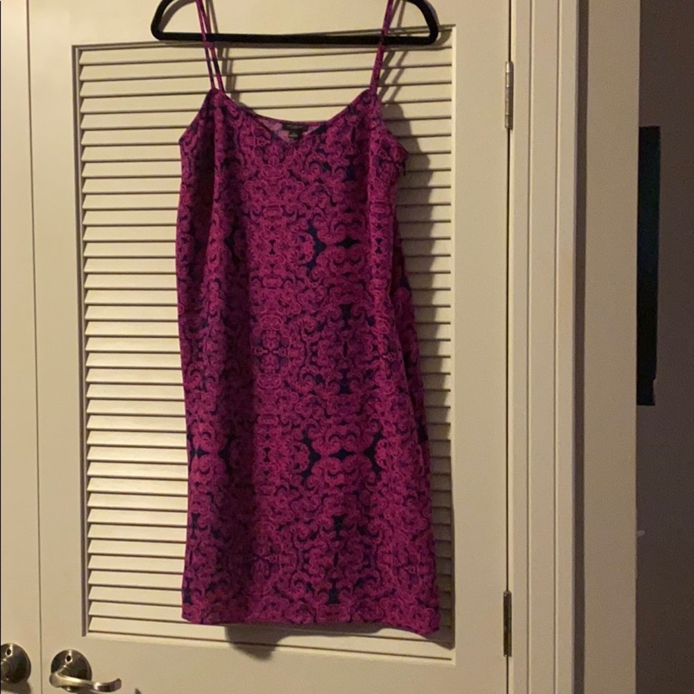 Ann Taylor bright link and navy summer dress